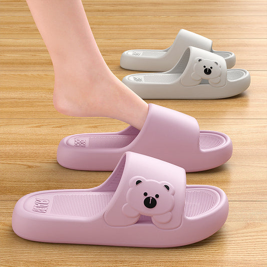 Cute Bear Slippers – Non-Slip, Comfortable & Stylish for Men & Women